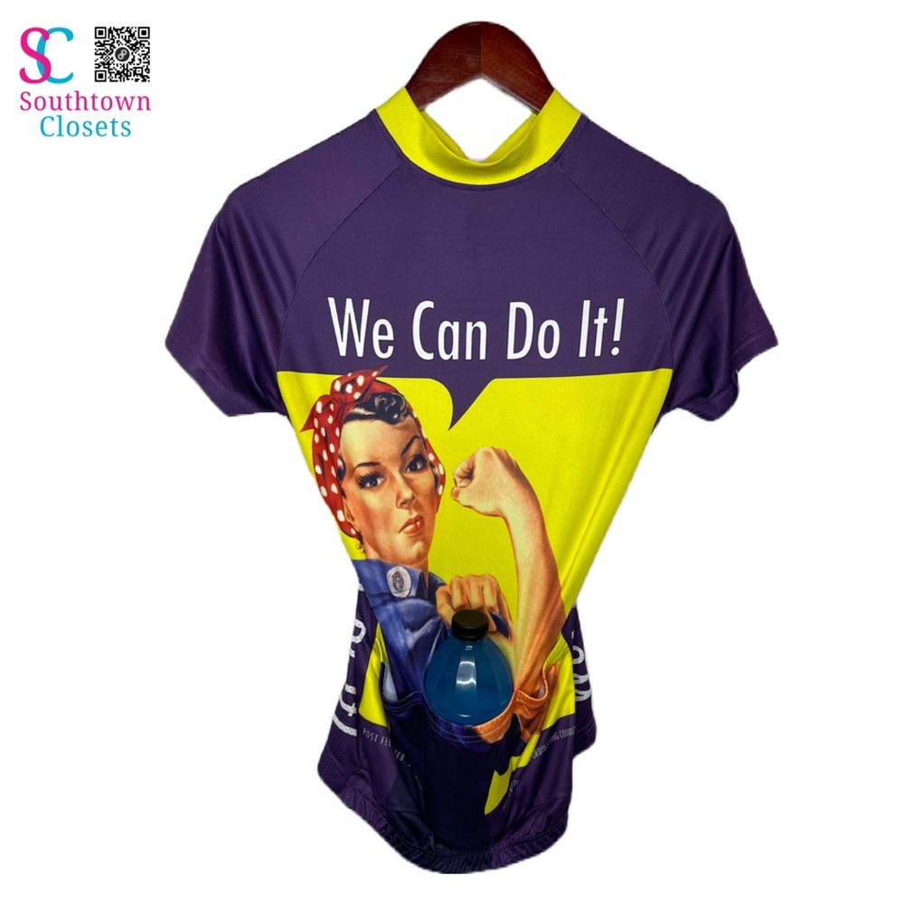 Retro Rosie The Riveter Short Sleeve Cycle Jersey. Si… Gem